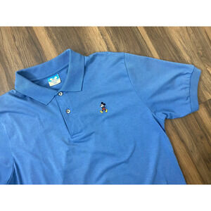 VTG Disney Character Fashions USA Mickey Mouse logo single stitch polo shirt, L